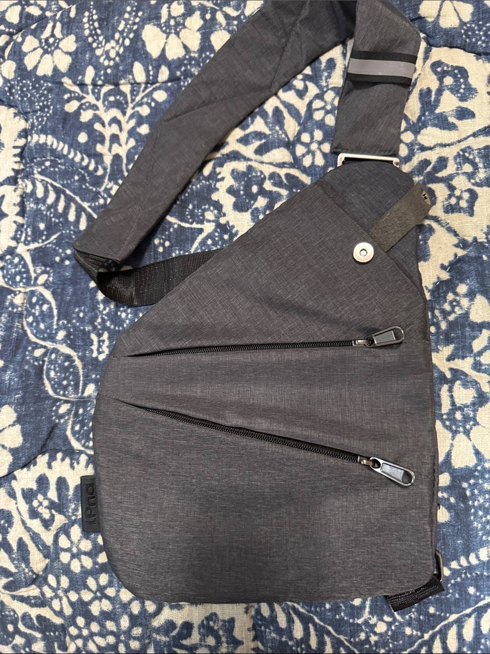 Men's Crossbody Sling Bag - Charcoal Gray